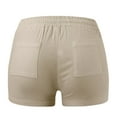 thumbnail image 4 of Bwdbhd Womens Shorts for Women Summer High Waist Casual Loose Bermuda Shorts with Pockets Khaki,M, 4 of 5
