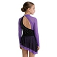 thumbnail image 5 of TSSOE Children Girls Figure Ice Skating Dress Gymnastics Lyrical Dance Latin Jazz Competitions Outfit Dancewear Purple 10, 5 of 6