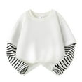 thumbnail image 3 of OGLCCG Kids Boys Cotton 2 in 1 Sweatshirts Baggy Striped Long Sleeve Crew Neck Shirts Spring Autumn Comfy Breathable Pullover Tops 3-14 Years, 3 of 8