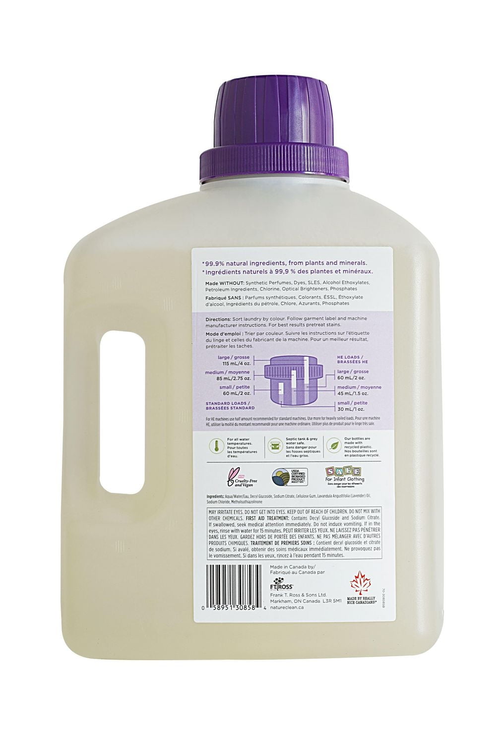 Nature Clean Laundry Liquid Lavender Fields 3L, Lavender Fields