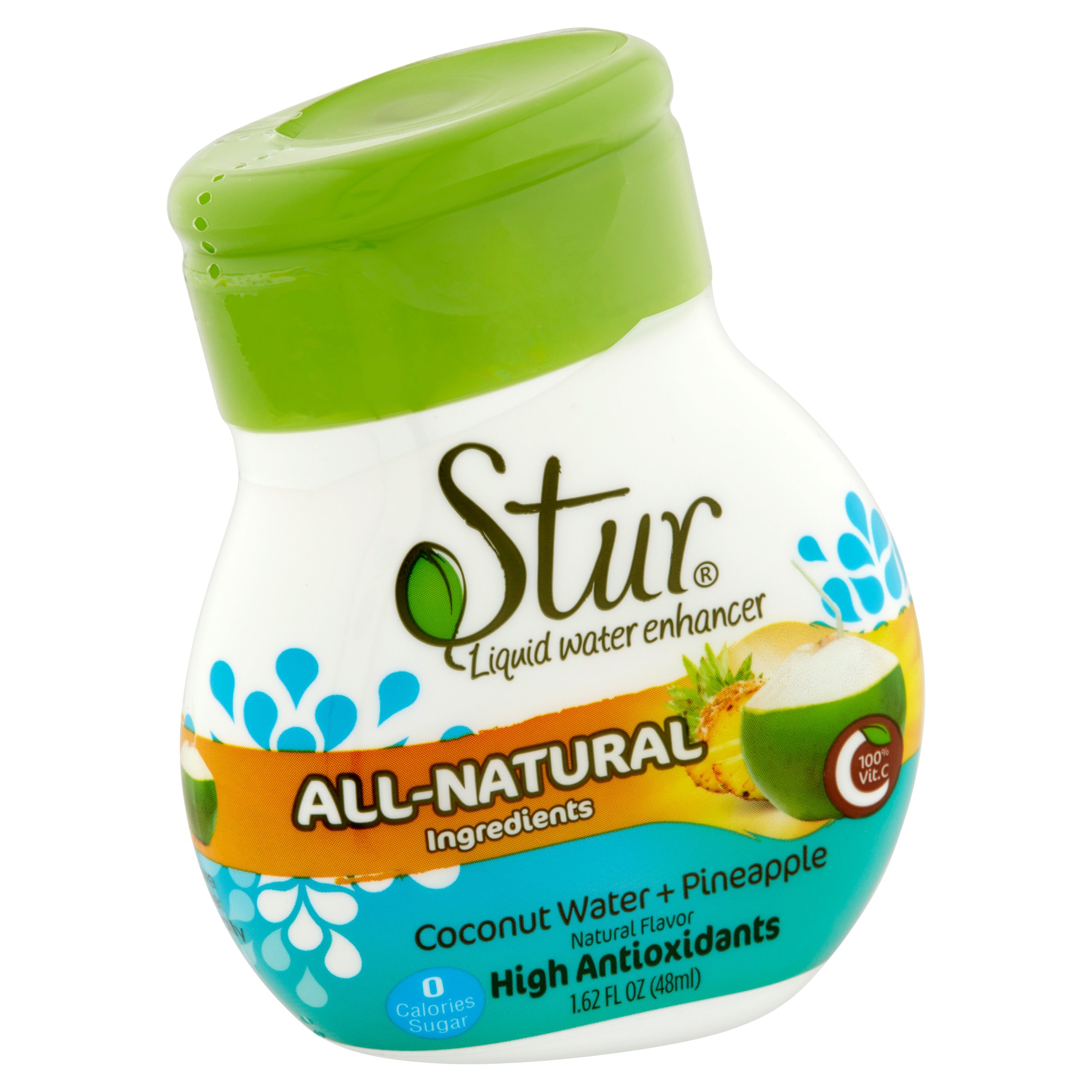 Stur Coconut Water + Pineapple Liquid Water Enhancer, 1.62 fl oz, 6 pack
