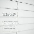 thumbnail image 4 of Regal estate Cordless 2" Flat Slat Venetian Blinds, 54.5"W x 48"H, White, 4 of 6
