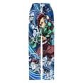 thumbnail image 4 of Demon Slayer Pajama Pants Long Sleep Pants Soft Elastic Waist PJ Bottoms Lounge Pants, 4 of 7