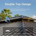 thumbnail image 2 of 12'x14' Hardtop Gazebo, Outdoor Wooden Coated Aluminum Frame Hard Top Gazebo with Galvanized Steel Double Roof, Permanent Metal Roof Gazebo with Nettings, Curtains and Hooks for Deck, Patio, 2 of 7