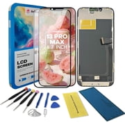 for iPhone 13 Pro Max Screen Replacement kit,6.7" LCD Display 3D Touch Digitizer Assembly with Repair Tools, Screen Protector, Frame Adhesive (Model A2484, A2641, A2644, A2645, A2643)
