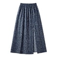 thumbnail image 5 of Edvintorg Women's Flowy Maxi Skirt Summer High Waisted Casual Long Skirts with Side Slit Women Beach Fashion Clothing, 5 of 8
