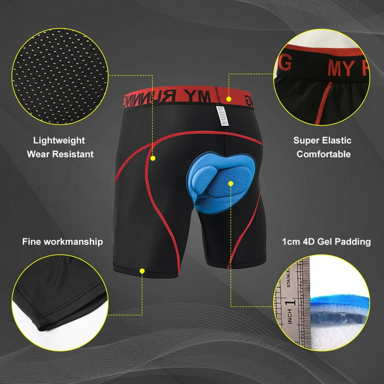 FEIXIANG Men's Cycling Underwear, 3D Padded Bike Shorts, Quick Dry  Breathable Mountain Bicycle Tights Leggings