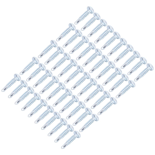 Vis de Fixation, Application Grand Croisée 4,2x19 mm Vis Auto-Perçante Filetage Clair pour Réparation Tête Plate, Tête de Rondelle, Tête de Ferme