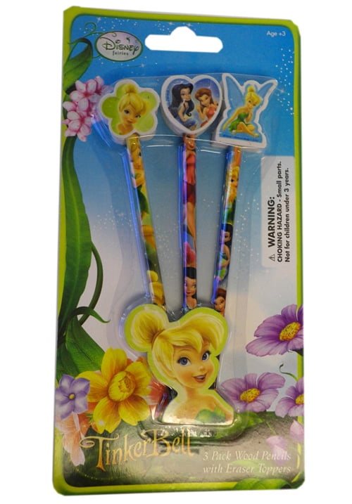Disney Fairies Tinkerbell 2 Pack Wood Pencils with Erasers School Supplies 
