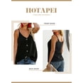 thumbnail image 3 of HOTAPEI Tank Tops for Women Spaghetti Strap V Neck Button Down Cami Tank Top Casual Shirts, 3 of 7