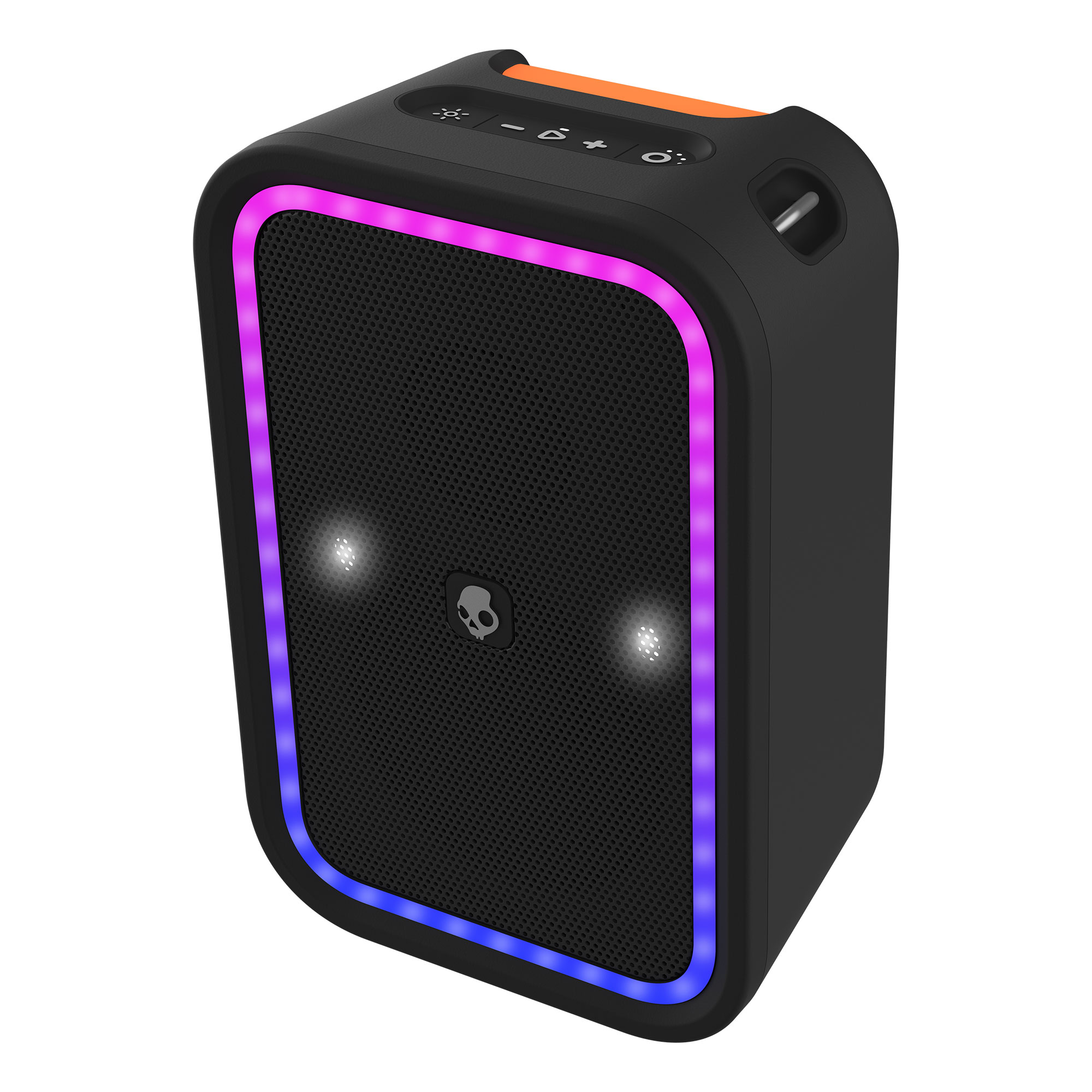 Skullcandy Stomp Portable Bluetooth Speaker, Waterproof, LED Lighting, USB Rechargeable, Black