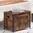 thumbnail image 3 of GloryStar Entryway Storage Chest, 23.6 Inch Wooden Trunk Bench in Farmhouse Style with Safety Hinge, 3 of 9