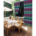 thumbnail image 5 of Green Pink Blue Ombre Outdoor Curtains for Patio, Vintage Moire Striped Privacy Drapes Grommet Waterproof Outside Curtains for Porch/Cabana/Balcony 54"x 95", 1 Panel, 5 of 9