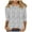 Gray, variant on Ladies Shirts and Blouses Tunics or Tops to Wear with Leggings Women's Fashion Printed T-shirt 3/4 Sleeves Blouse Round Neck Tops