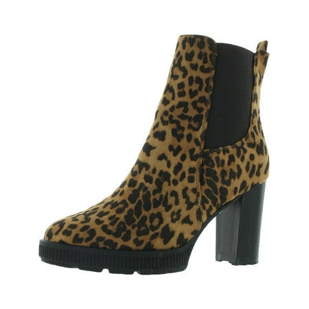 

Seven7 Womens Munich Faux Suede Leopard Print Ankle Boots