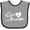 Heather and Black, variant on Inktastic Bestie Frenchie Boys or Girls Baby Bib