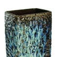 thumbnail image 4 of HomeRoots Decor Contemporary Rectangular Distressed Ceramic Pot, Brown and Blue, 4 of 8