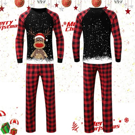 

LEEy-world Christmas Pajamas For Couples Matching Family Pajamas For Women Men Christmas Red Striped Jammies Holiday Cotton Pjs Clothes Mum and Dad Pyjamas