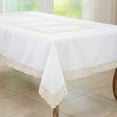 thumbnail image 2 of Fennco Styles Braid Embroidered Metallic Border Tablecloth 65"X 104"L - Gold Table Cover for Home Décor, Everyday Use, Christmas, Banquets and Special Events, 2 of 4