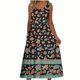 thumbnail image 2 of Bajo Vestido Pantalones Cortos Mujeres Casual Cuello Redondo Impresión Bolsillos sin Mangas Vestido Vestido Corto para Mujeres Verano, 2 of 5