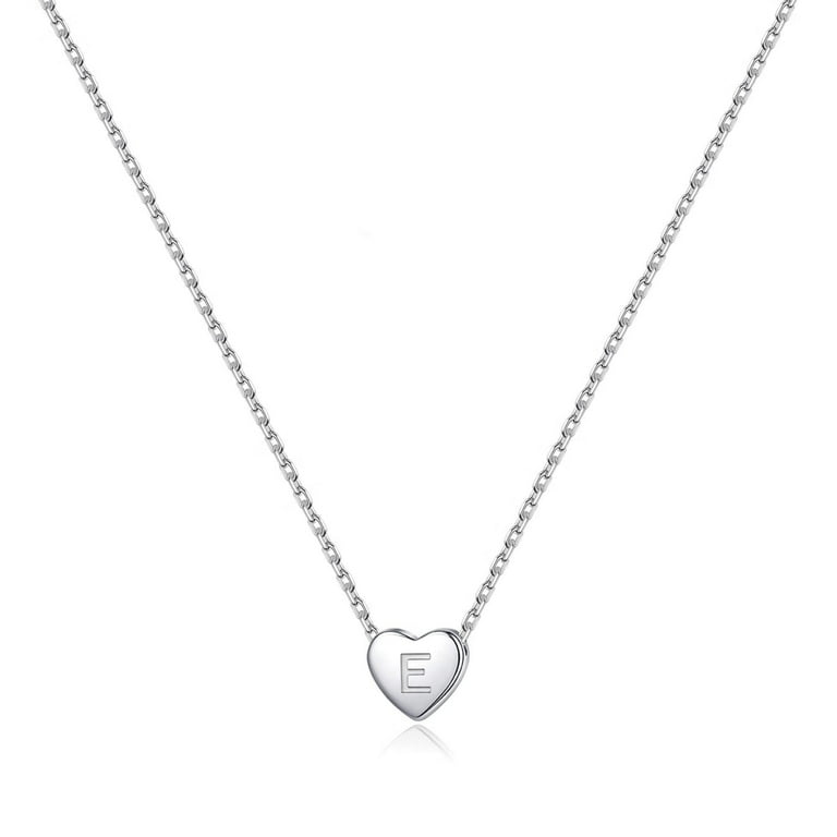 AUNOOL S925 Sterling Silver Initial Necklaces for Women Girls