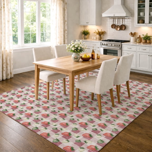 Addison Rugs Chantille Indoor/Outdoor Transitional Kitchen Blush Machine Washable Rectangle Rug, 10' x 14'