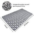 thumbnail image 3 of Nonslip Bathtub Mat Extra Soft TPE Bath Mat for Kids, Machine Washable Bathroom Shower Mat with Suction Cups and Drain Holes Essential Bathroom Accessories 29.5L x 17W Inches (Grey), 3 of 7