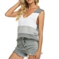 thumbnail image 3 of Vedolay Tops for Womens Women's High Neck Tank Tops Summer Sleeveless T Shirts Loose Fit with Pockets,Gray XXL, 3 of 4