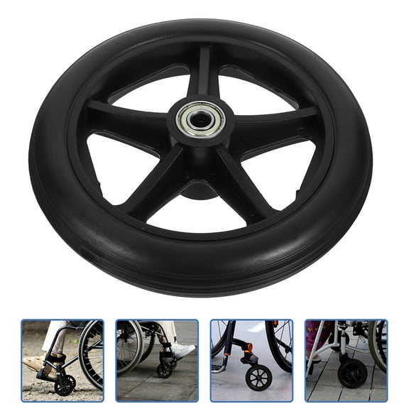 MLINS MLINS 2 Sets Wheelchair Wheel Small Front Wheel with Axle Universal Replacements for Wheelchairs