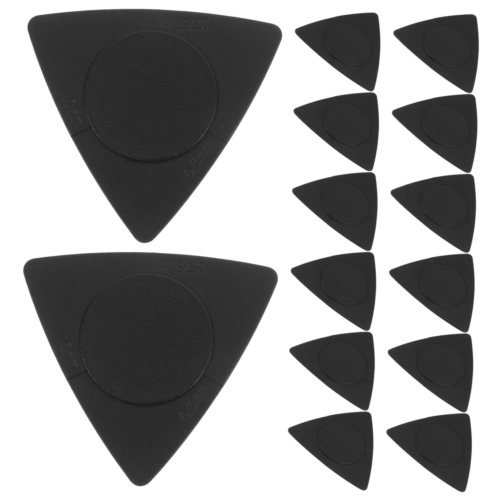 Hemoton 60 pcs  Folk Guitar Picks Triangle Black Guitar Picks Anti-slip Style ABS Material Picks Guitar Accessories