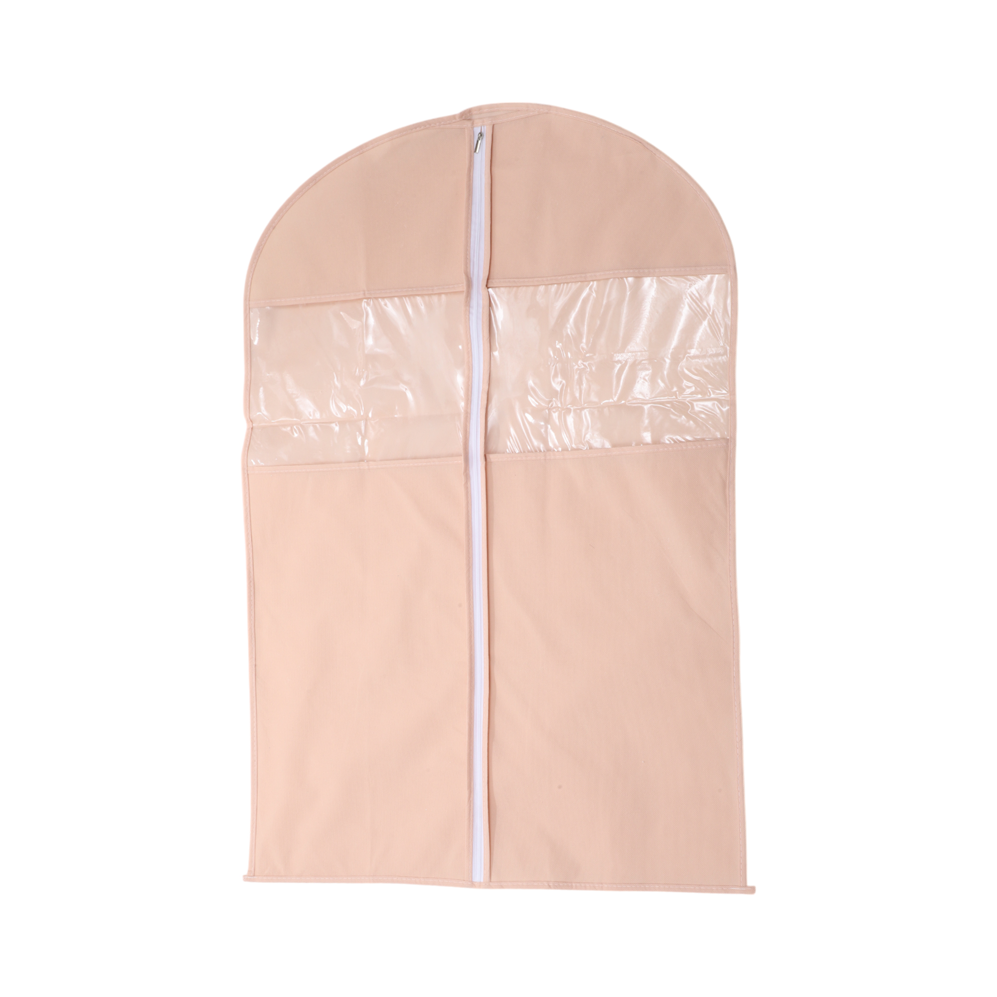 Unique Bargains 3 Pcs Dustproof Double Window Garment Bag Pink 35.43"x23.62"