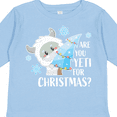 thumbnail image 4 of Inktastic Are You Yeti for Christmas with Yeti Holding Christmas Tree Boys or Girls Long Sleeve Toddler T-Shirt, 4 of 5