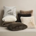 thumbnail image 5 of EVERGRACE Luxury Soft Faux Chinchilla Fur Throw Pillow Cover 1 Piece, Decorative Plush Fluffy Cozy Mink Pillow Case 20"x20" for Couch, Square Cushion Cases for Sofa Bed Living Room, Brown Sable, 5 of 8