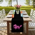 thumbnail image 4 of Table Runners 70 Inches Long Dress Scarves, Dragon Flames Farmhouse Coffee/Dining/Kitchen Table Decor, Holiday Table Runner, Purple Dragons Abstract Modern Art 13x70 Inch, 4 of 9