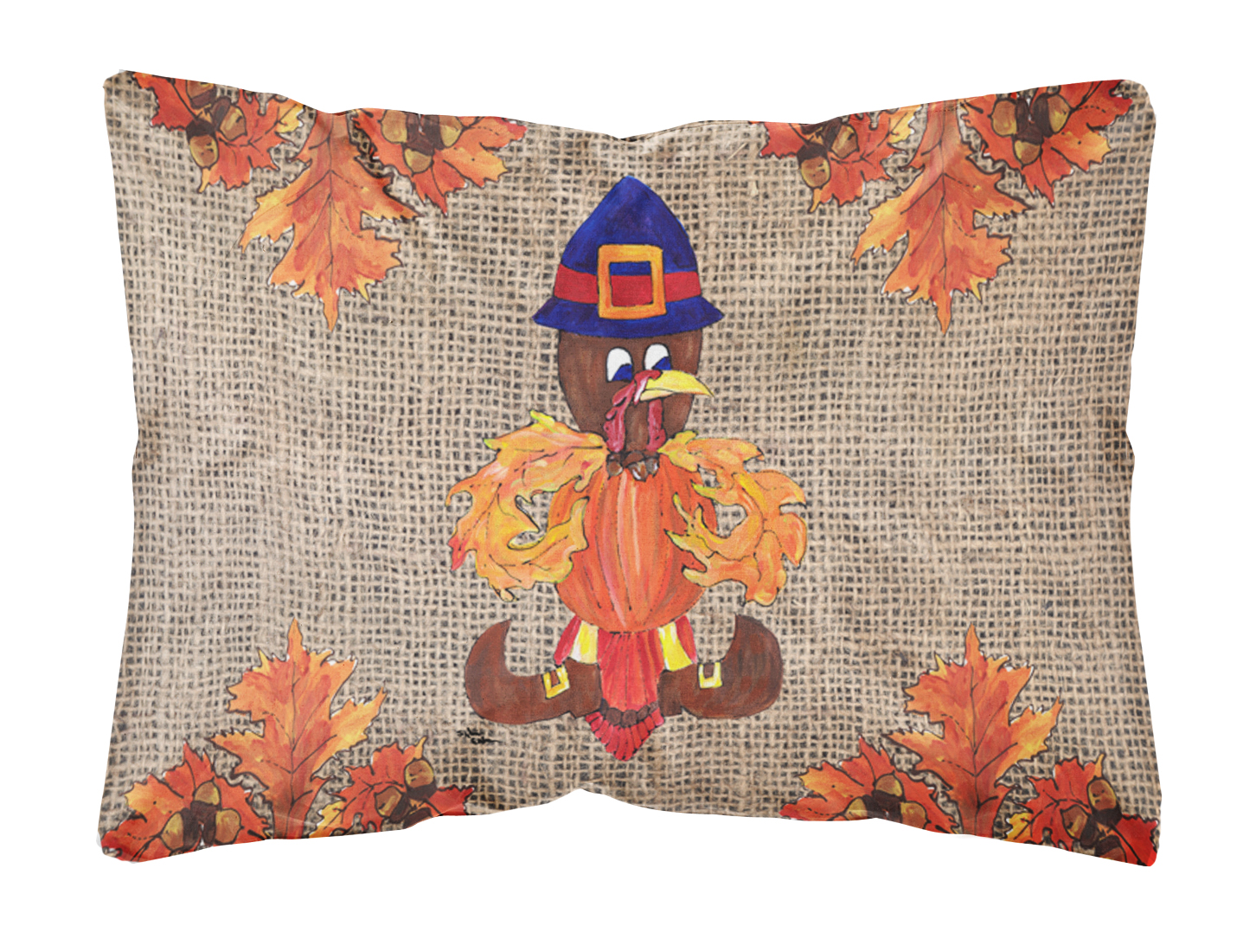 Thanksgiving Turkey Pilgrim Fleur De Lis Decorative Canvas Fabric Pillow 信用