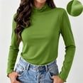thumbnail image 2 of Aezemi Women High Neck Shirts Long Sleeve Lightweight Fashion Comfy Winter Fall Home Outerwear Tees Pullover Trendy Casual Soft All Match Tops L, 2 of 7