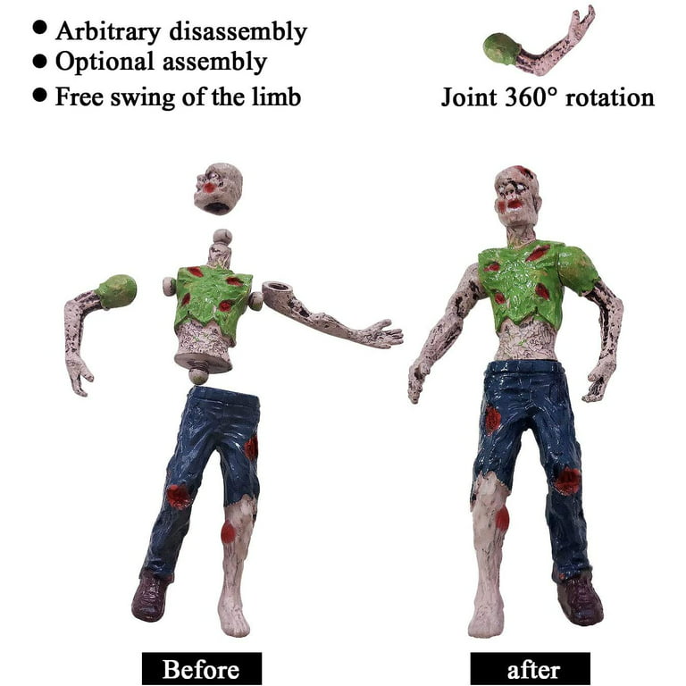 6 Zombie Action Figures With Movable Joins great hit to your