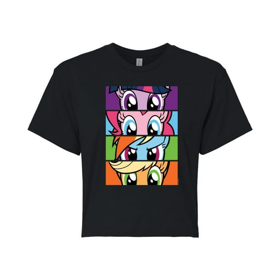 My Little Pony - Stacked Faces - Junior's Cropped Tee