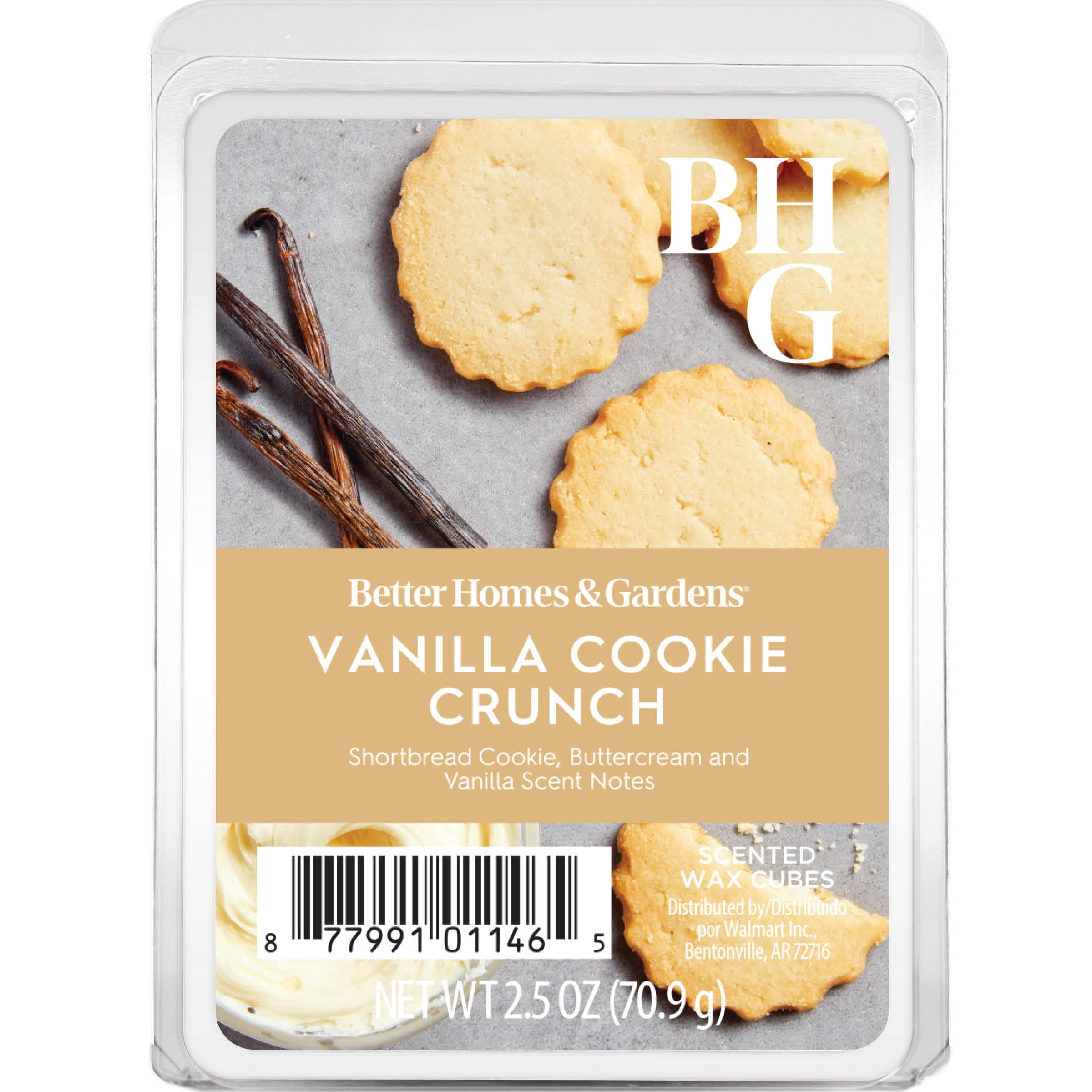 (3 pack) Vanilla Cookie Crunch Scented Wax Melts, Better Homes & Gardens, 2.5 oz