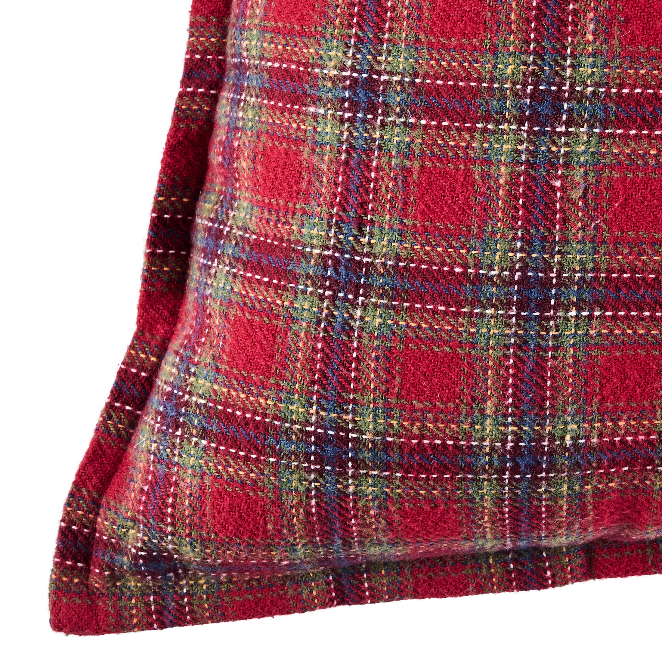 Better Homes & Gardens 20 in x 20 in Corin Pieced Plaid Throw Pillow, Red