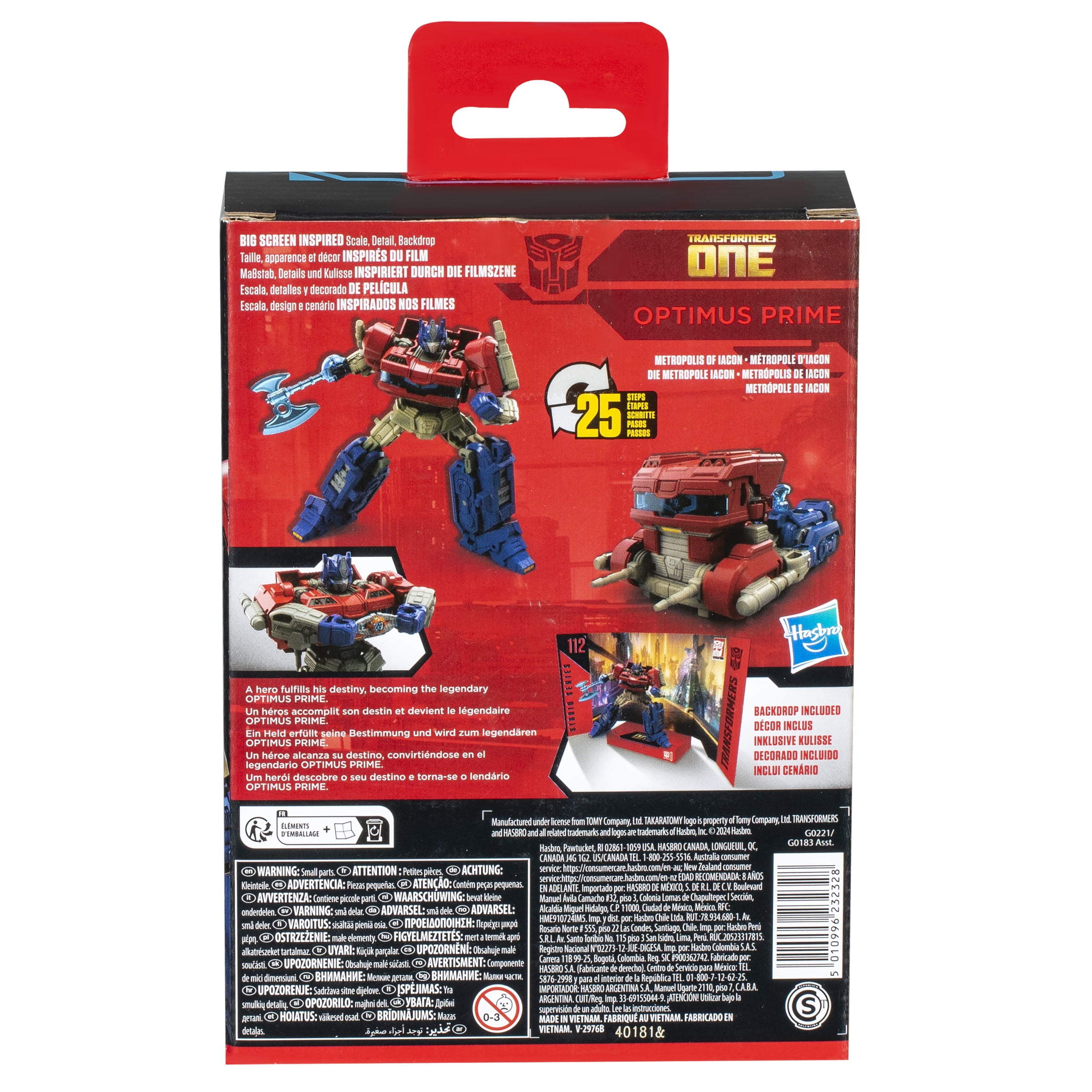 Transformers Studio Series Deluxe Transformers: One 112 Optimus Prime 4.5” Action Figure, 8+