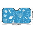 thumbnail image 2 of GZHJMY Car Front Windshield Sunshade UV Heat Protection, Foldable Auto Windshield Sun Visor for Sedan SUV Truck Blue Ocean Pattern, Car Sunscreen Blocks UV Rays Heat 51x27.5inch Keep Vehicle Cool, 2 of 5