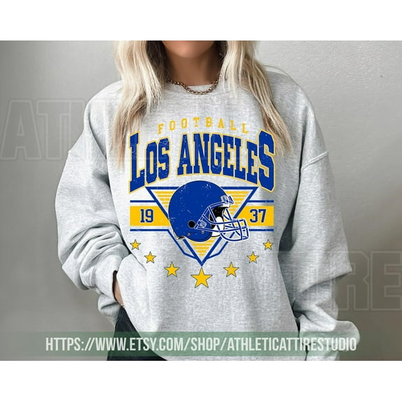 Los Angeles Football Vintage Crewneck Sweatshirt, Game Day Pullover, Ram 90s Style Football Crew, Ram Fan Gift