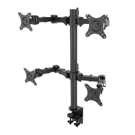 Quad Lcd Monitor Stand - FLEXIMOUNTS D1Q Full Motion Quad Arm Desk Mounts Stand Fits 10-27