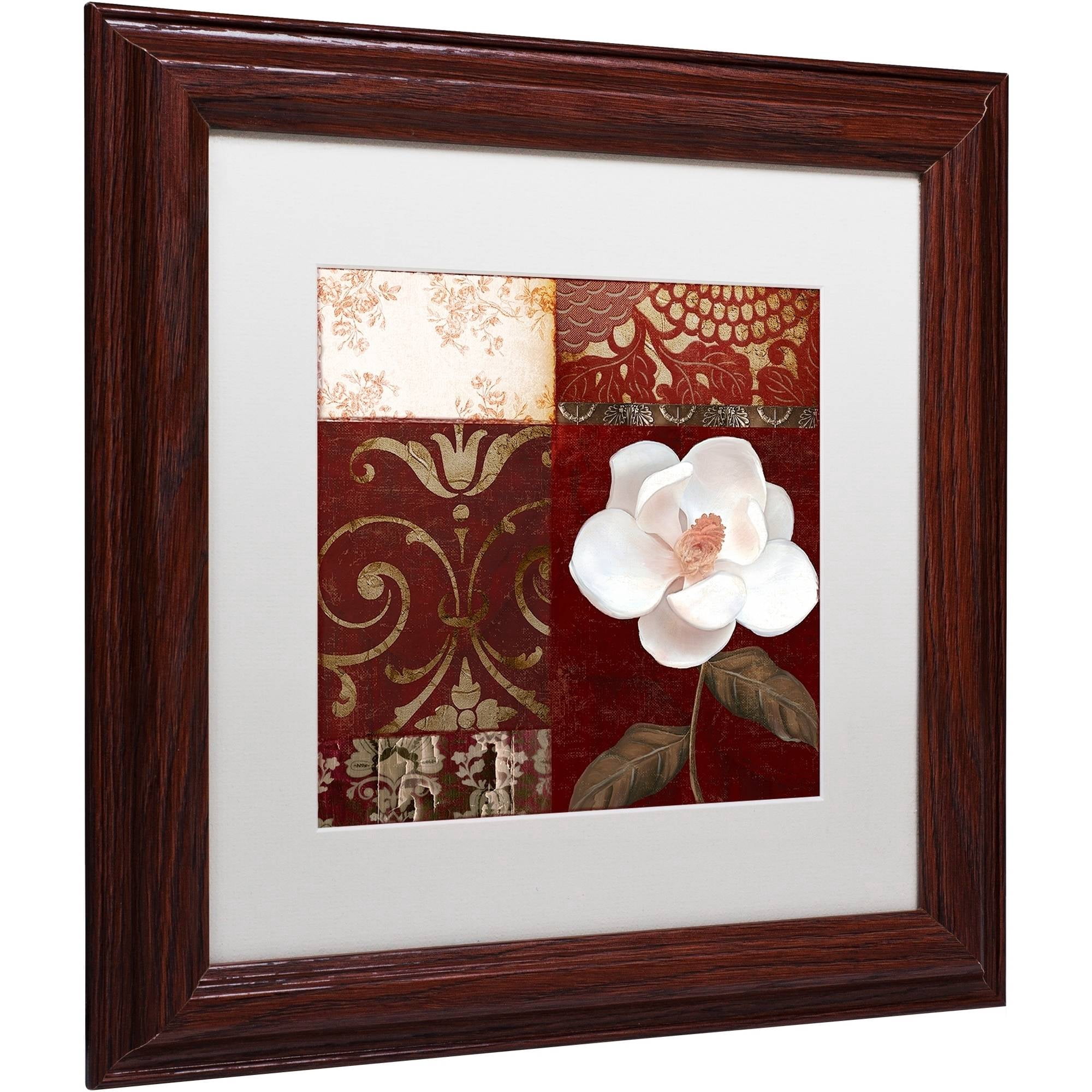Trademark Fine Art "Flores Blancas IV" Canvas Art by Color Bakery White Matte, Wood Frame