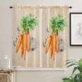 thumbnail image 3 of Vintage Kraft Textured Farm Carrots Curtain Home Decoration Living Room Short Curtains Window Treatments For Kitchen Bedroom, 3 of 6