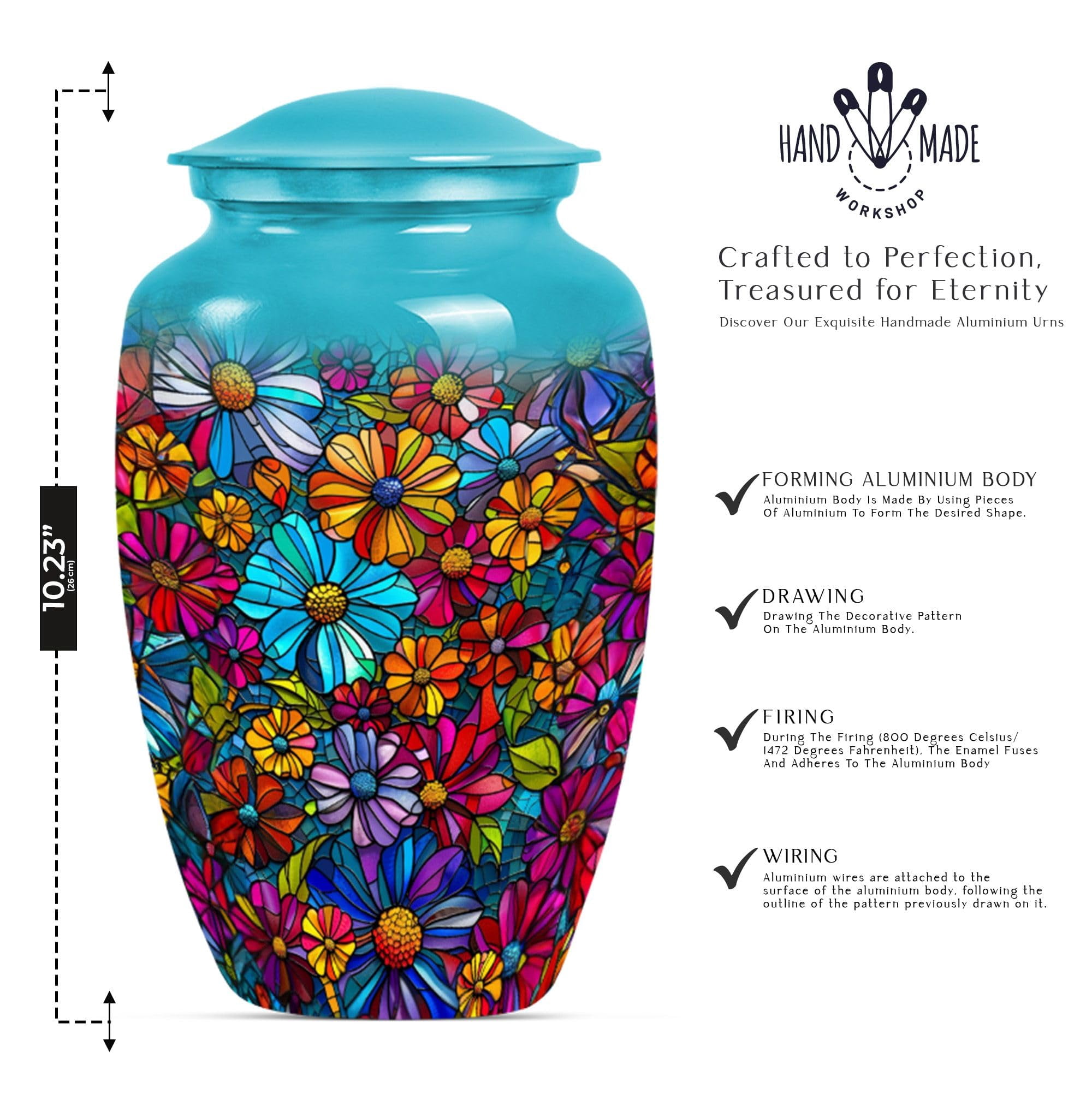 SUBSH Decorative Urns - Funeral Cremation Urns for Ashes - Cremation Urn for Ashes - Adult Urns for Human Ashes Women - Decorative Urns