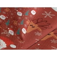thumbnail image 4 of Ambesonne Holiday Quilted Bedspread Set 3 Pcs, Merry Xmas Cartoon Santa, Queen Size, Multicolor Red, 4 of 5