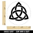 thumbnail image 2 of Celtic Triquetra Knot Silhouette Self-Inking Rubber Stamp Ink Stamper - Purple Ink - Small 3/4 Inch, 2 of 7