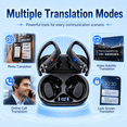 thumbnail image 6 of AI Translation Earbuds Real Time, 144 Languages 3-in-1 Wireless Headphones Noise Canceling Offline Mode 60H Playtime, Bulit in AI Assistant for Travel & Business Learning, 6 of 12